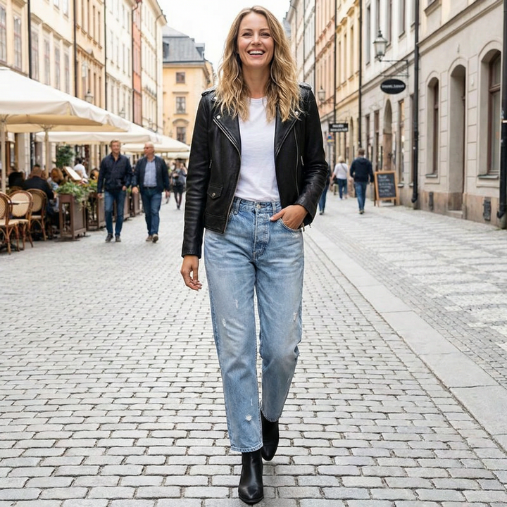 Sophia | Cropped Straight-Leg Jeans