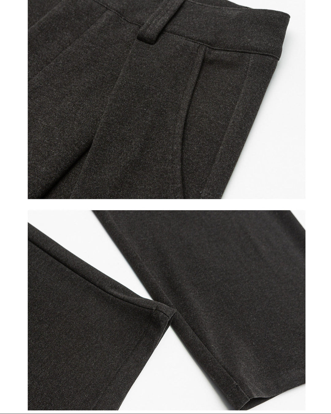 Wool Blend Wide Pleat Trousers