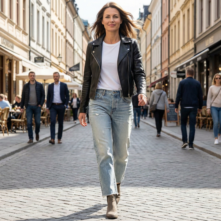 Sophia | Cropped Straight-Leg Jeans